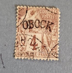 Stamps Obock Scott #3 used