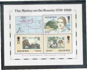 Isle of Man Sc 394 1989 Bounty Mutiny stamp sheet mint NH