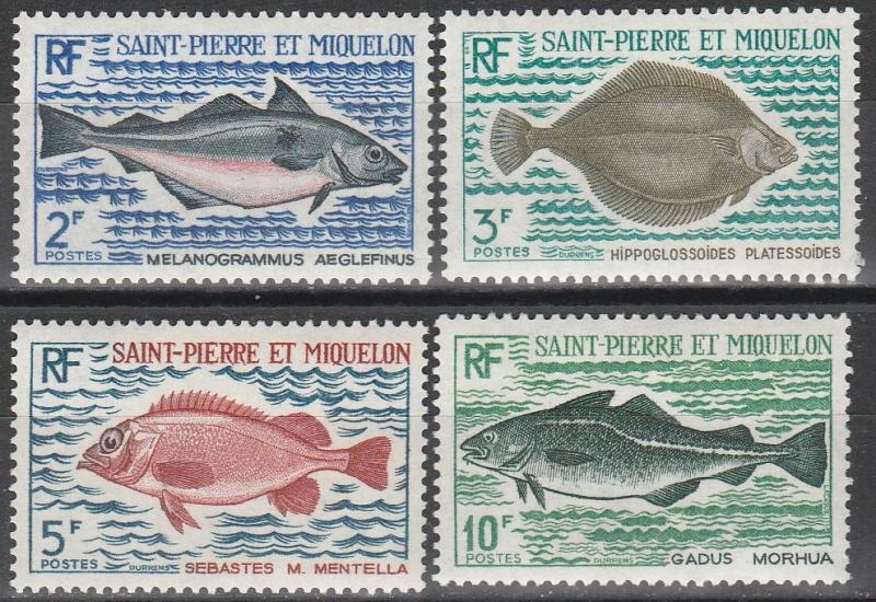 St Pierre & Miq #419-22  F-VF Unused  CV $31.75  (A9628)