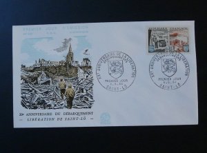 world war II ww2 20 years D-Day in Normandy FDC 1964