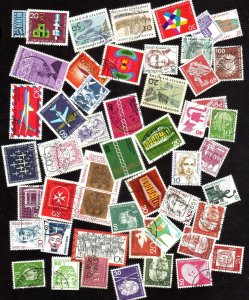 Lot of 50, Mixed stamps from Germany, Mostly Used