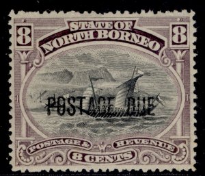 NORTH BORNEO QV SG D7, 8c black & dull purple, M MINT. Cat £65.