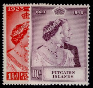 PITCAIRN ISLANDS GVI SG11-12,  1949 ROYAL SILVER WEDDING set, M MINT. Cat £41.