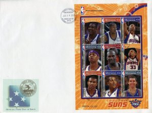 MICRONESIA 2003 PHOENIX SUNS BASKETBALL TEAM SHEET FIRST DAY COVER  