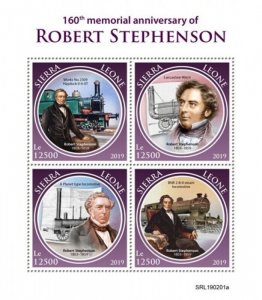 Sierra Leone - 2019 Robert Stephenson - 4 Stamp Sheet - SRL190201a