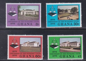 Ghana # 588-591, Supreme Court Building, Mint Hinged. 1/3 Cat