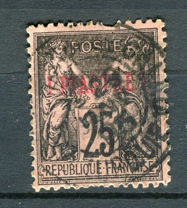 FRENCH COLONIES; 1890s Classic Tablet issue used 25c. value + Postmark, Levant