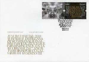 Portugal 2018 FDC Imprensa Nacional Mint & National Press 2v Cover Stamps