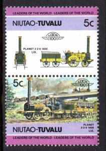 Tuvalu Niutao 9 Trains MNH VF
