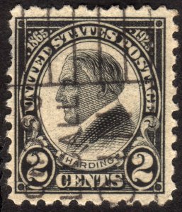1923, US 2c, Harding, Used, Sc 612