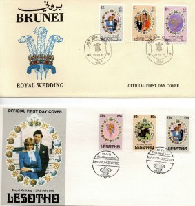 1981 Royal Wedding collection of 28 Commonwealth First Day Covers