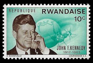 Rwanda #130 Unused LH; John F. Kennedy (1965)