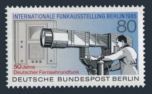 Germany-Berlin 9N503, MNH. Mi 741. German Television, 50th Ann. 1985.