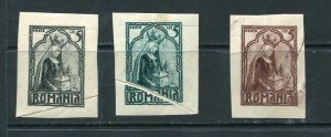 Romania 1922 3 color proofs Rejected design Alba Iulia 5 lei Paper Fold MH  6705