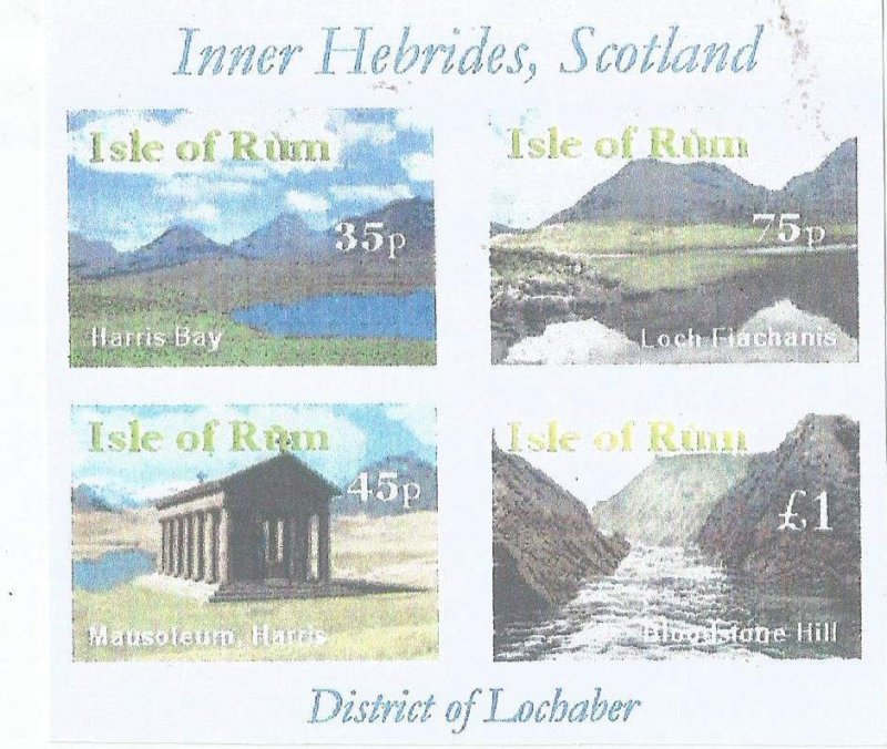 INNER HEBRIDES - 2014 - Views - Imp 4v Sheet - Mint Never Hinged - Private Issue