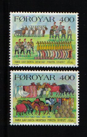 Faroe Islands  #274-275  MNH   1994   Christmas