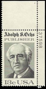 # 1700 MINT NEVER HINGED ADOLPH S. OCHS VF+