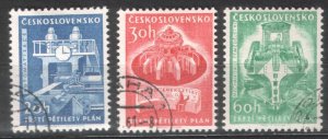 Czechoslovakia 1961 Sc#1020-1022  Cancelled