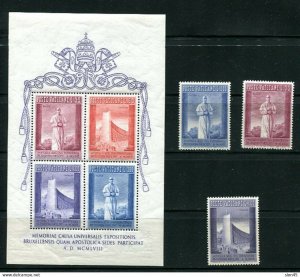 Vatican City Sheet Sc 242a + 3 stamps MNH 10727