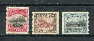 Penrhyn Island 26, 29-30 Avarua Harbor Stamps Mint Hinged 1920