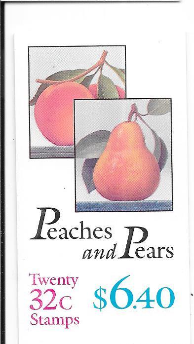 US# BK178  32c Peaches & Pears  Booklet $ 6.40 complete (MNH) CV $13.00