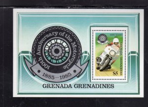 GRENADA GRENADINES #646 1985 MOTORCYCLES MINT VF NH O.G S/S