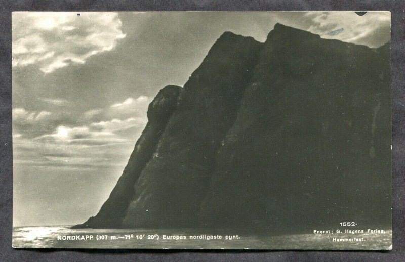 1066 - NORWAY 1938 Nordkapp Stamp on Photo Postcard to USA