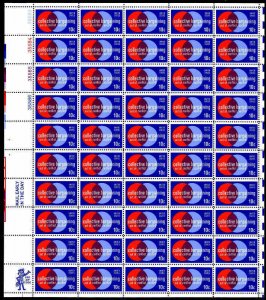 US Stamp 1975 10c Collective Bargaining - 50 Stamp Sheet - Scott #1558