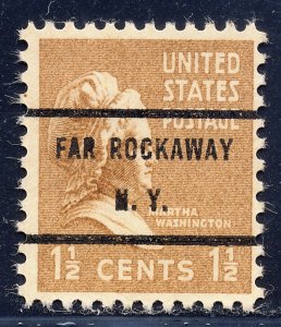 Far Rockaway NY, 805-71 Bureau Precancel, 1½¢ M. Washington