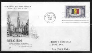 United States 914 Belgium Artcraft Addressd First Day Cover (z1)