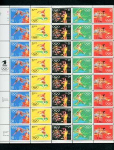 US Scott 2553-57 29c  1992 Olympics  NH Sheet of 40