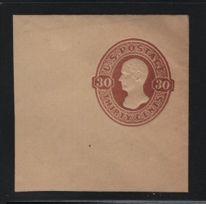 U341 XF unused full corner cut square with nice color cv $ 40 ! see pic !