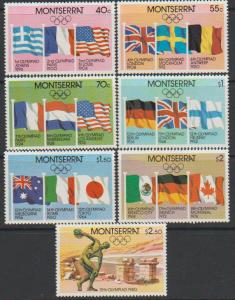 Montserrat SG 468 - 474 set of 7   MVLH -Olympics Mexico