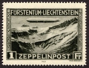 1931, Liechtenstein 1Fr, MNH Reprint, Sc C7