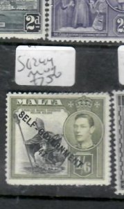 MALTA  KGVI  SELF GOVT  1/6    SG 244  MOG      P1202H