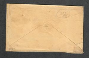 US Sc#33 Cover Sacremento CA To NJ June 4 CDS Type III XF Stamp!, Cv. $225