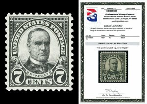 Scott 639 1927 7c McKinley Rotary Press Mint Graded Superb 98 NH with PSE CERT