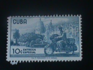 ​CUBA-1958-SC#E24-SPECIAL DELIVERY-MESSANGER MNH-VF-67-YEARS OLD-VERY RARE