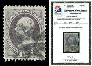 Scott 151 1870 12c Clay Hard Paper Issue Used VF Cat $200 with PSE CERT!
