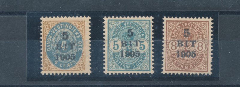 1905 ANTILLE DANESI, No. 24/26 - 3 Values - MH*