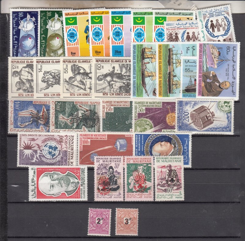 Z4904 JLStamp older mauritania most sets mnh lot scv $65.00 j17-8 mh last 2