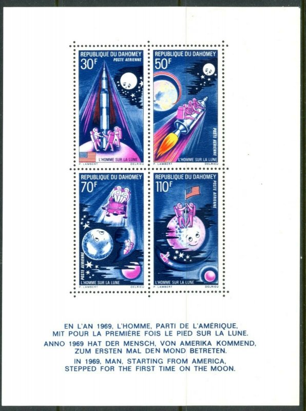 DAHOMEY Sc#C118 1970 Apollo 11 Moon-Landing Souvenir Sheet OG Mint NH