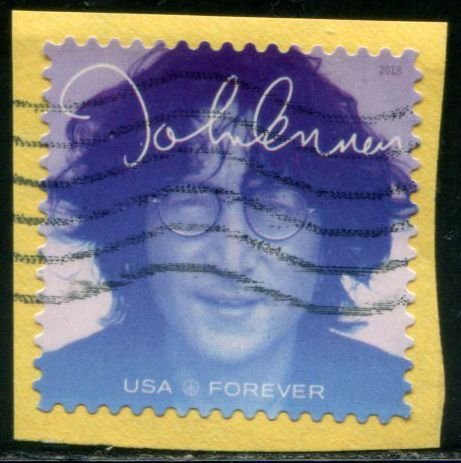 5315 (50c) John Lennon SA,  used on paper