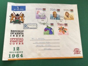 Republic of Kenya 1964 registered Kampala airmail postal cover Ref 61749
