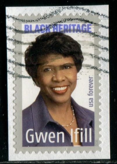 5432 US (55c) Black Heritage - Gwen Ifill SA,  used on paper