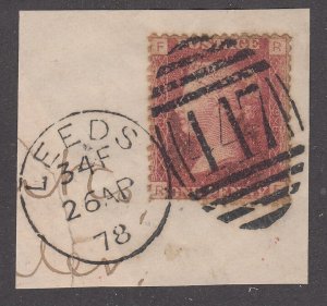 Great Britain #33 Used - PL196. Leeds Cancel