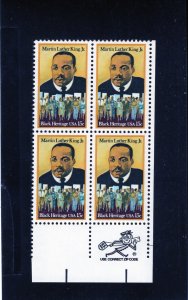1771 Martin Luther King, Jr., MNH LR-ZIP blk/4
