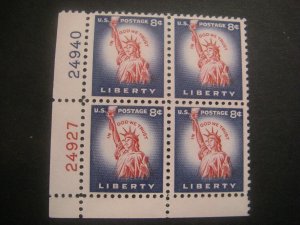 Scott 1041B, 8c Liberty, PB4 #24940 & 24927 LL, MNH Liberty Beauty