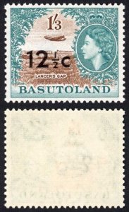 Basutoland SG 65 U/M 12.5 on 1/3 Type 1 Cat 22 pounds