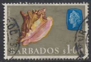 Barbados  SC# 279 Used Marine Life wmk upright see details & scans